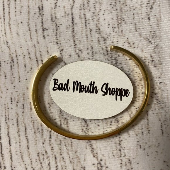 *Metal Marvels YOU MATTER Thick Bangle in Gold - Picture 2 of 3